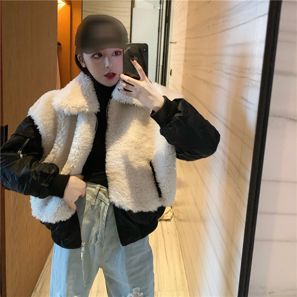 Jachetă de baseball pentru femei cu puf în verde și negru