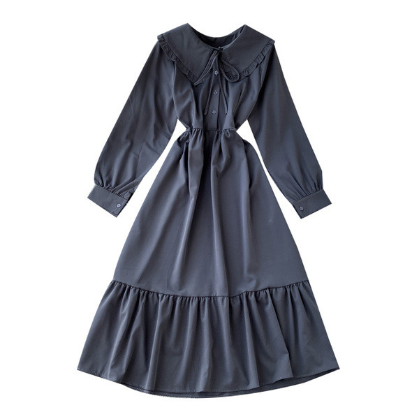 Rochie casual de dama cu cravate si maneci lungi in patru culori