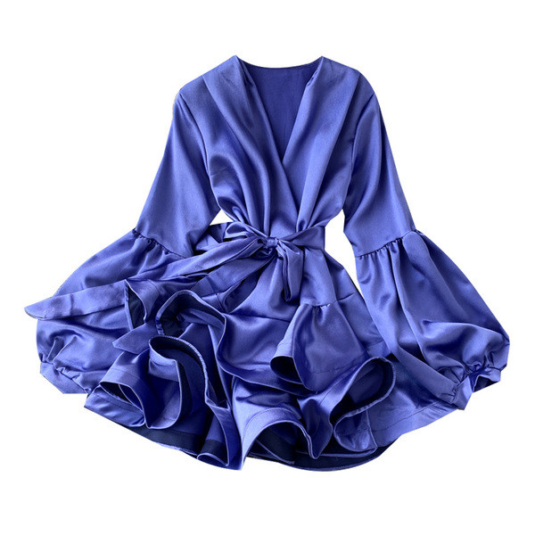 Rochie de dama model nou cu decolteu spitz si panglica in mai multe culori