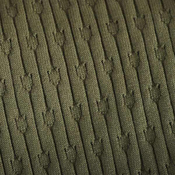 Pulover de dama cu nasturi si decolteu rotund in maro, verde, alb si negru