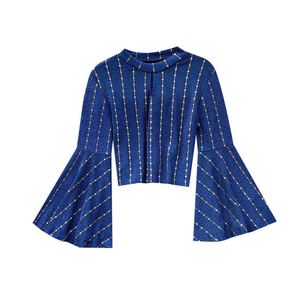 Bluză de damă modernă cu decolteu oval și mâneci lotus în mai multe culori