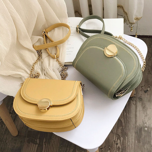 Geantă modernă mică din piele ecologică cu mâner lung