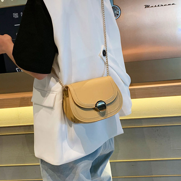 Geantă modernă mică din piele ecologică cu mâner lung