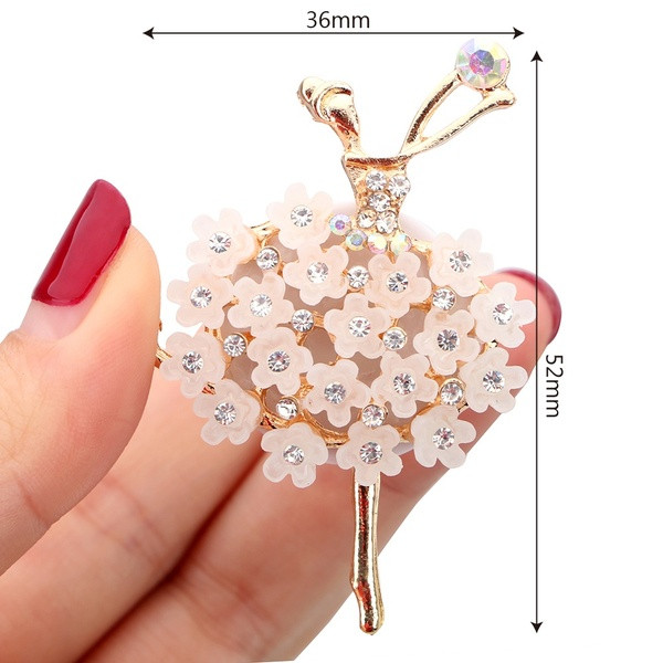 Διακοσμητικά σχήμα μπαλαρίνα  αυτοκίνητου με floral μοτίβα και πέτρες σε ροζ και λευκό χρώμα