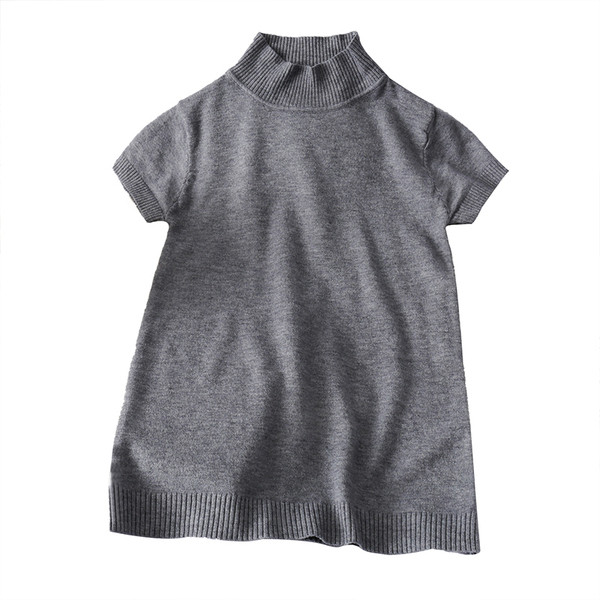 Pulover de dama la moda din tricotat subtire cu maneci scurte in mai multe culori