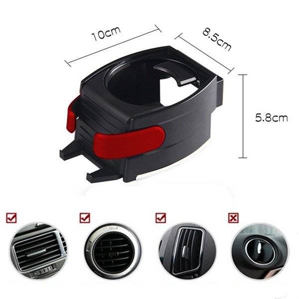 2 az 1-ben Műanyag autós tartó italokhoz és mobiltelefonhoz fekete, piros, sárga és kék színben