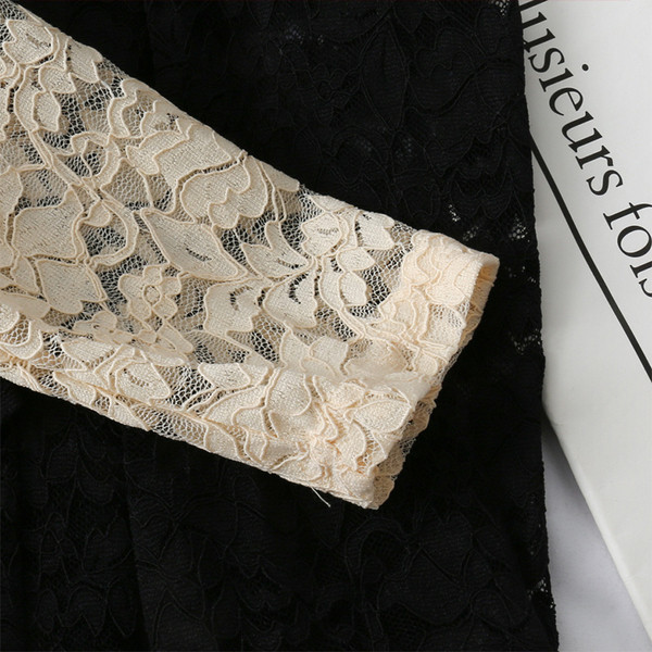 Camasa de dama eleganta din dantela cu nasturi in mai multe culori