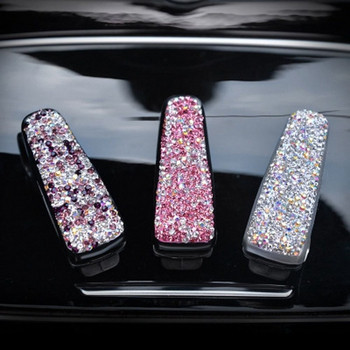 Поставка за очила за автомобил с камъни в лилав, розов и бял цвят