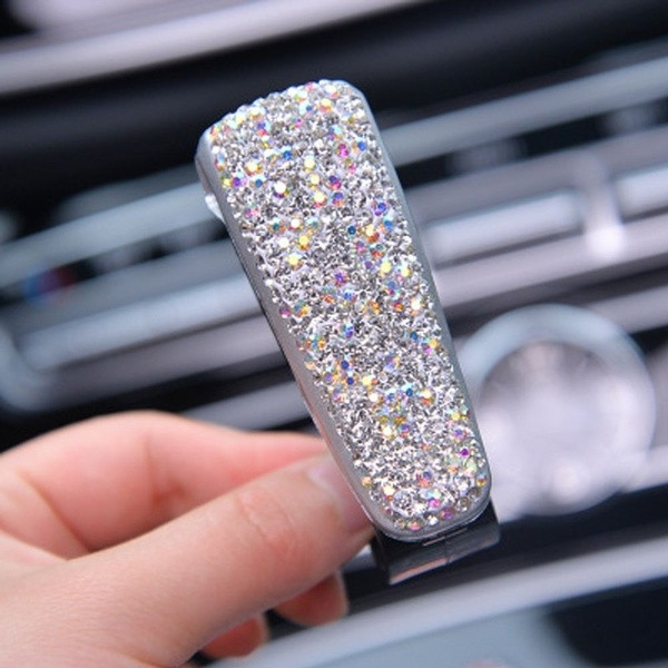 Autós szemüvegtartó kövekkel lila, rózsaszín és fehér színben