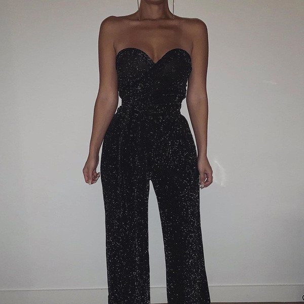 Elegáns, kétrészes női szett mély nyakkivágással, fényes hatással rózsaszín és fekete színben