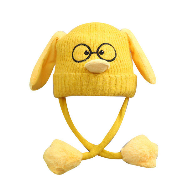 Gyerek téli sapka nyakkendővel és rátéttel hat színben