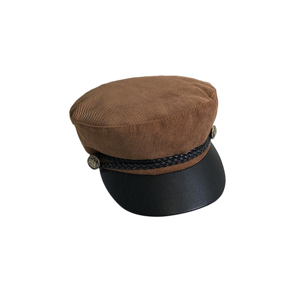 Modern női sapka napellenzővel és fém elemmel, négy színben