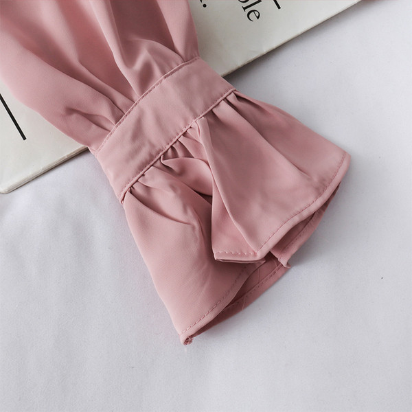 Stílusos női ing spitz nyakkivágással és hosszú ujjú több színben