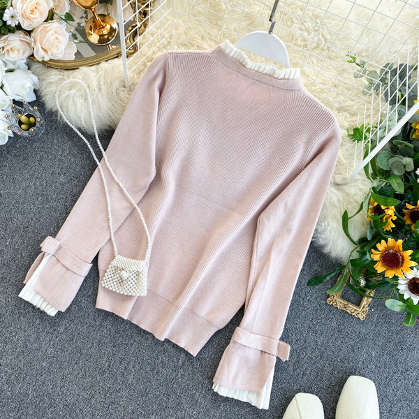 Divatos női pulóver vékony kötésből, négy színben