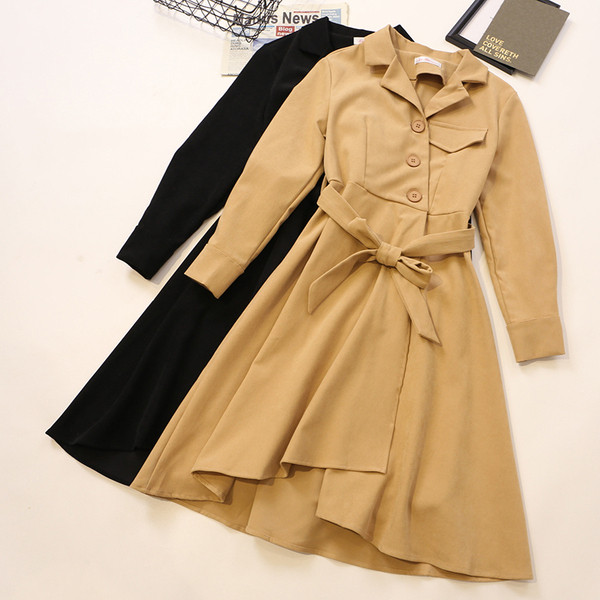 Rochie lunga de dama stil retro in cinci culori cu nasturi si guler clasic