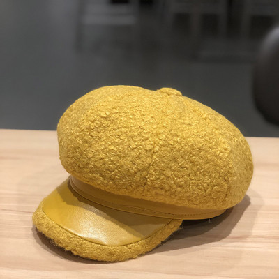 Női téli sapka sapka típusa sárga, fekete, fehér, szürke és bézs színben