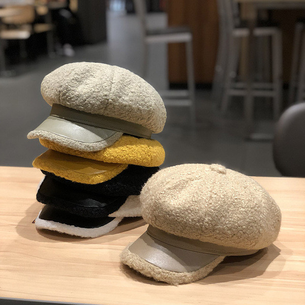 Női téli sapka sapka típusa sárga, fekete, fehér, szürke és bézs színben