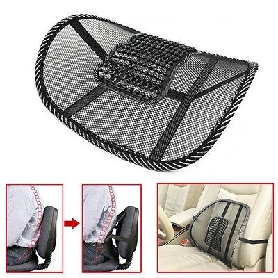 Masszázspárna a kereszthez, alkalmas autós és irodai székhez fekete színben