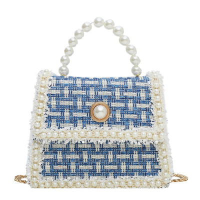 Modern női táska két füllel és gyöngyökkel több színben