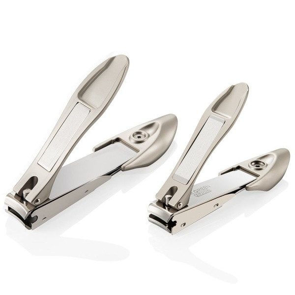 Комплект инструменти от неръждаема стомана за маникюр и педикюр + кожен калъф в бежов цвят 