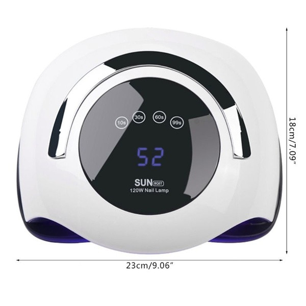 Professzionális 120 W-os UV / LED lámpa LCD kijelzővel és érzékelő időzítővel 10s, 30s, 60s, 99s