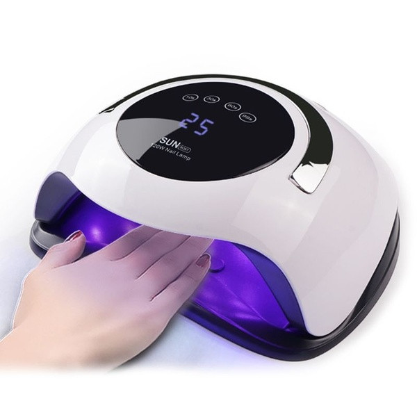 Professzionális 120 W-os UV / LED lámpa LCD kijelzővel és érzékelő időzítővel 10s, 30s, 60s, 99s