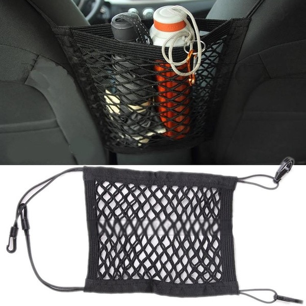 Mesh car organizer suitable for all things in black