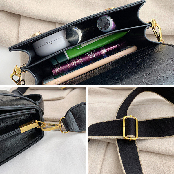 Új modell bőr kézitáska hosszú és rövid fülekkel, piros, fekete és zöld színben