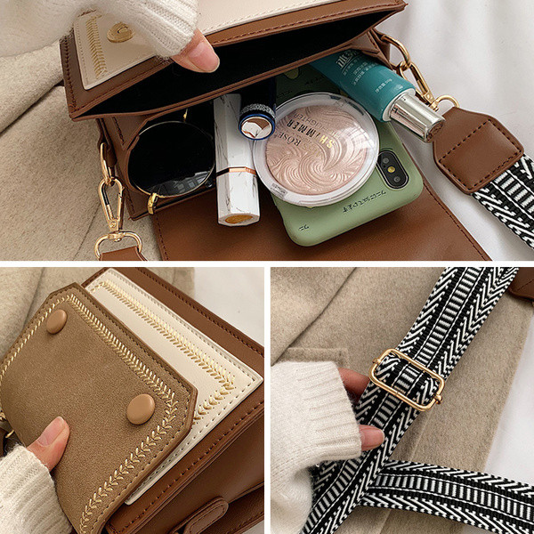 Alkalmi női válltáska fekete, zöld, kék és bézs színben