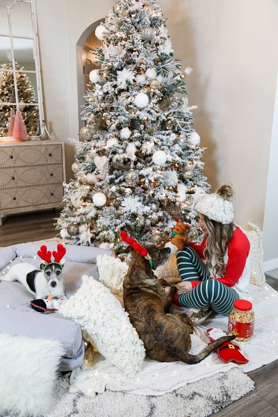 Női karácsonyi pizsama, hosszú ujjú piros rátéttel