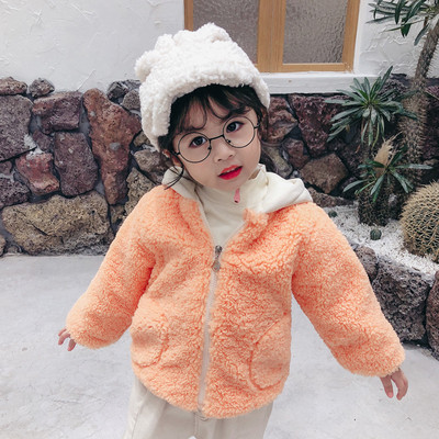 Gyerek kabát lányoknak három színben zsebekkel és 3D elemmel