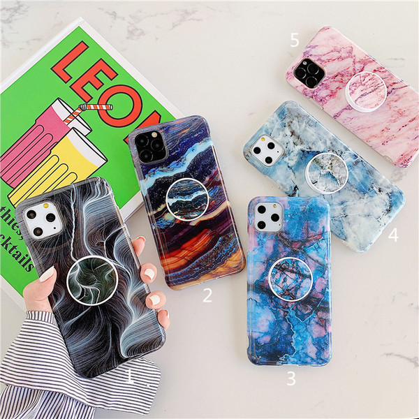 Márvány hatású szilikon tok + gyűrű Iphone 11 Pro Max-hoz