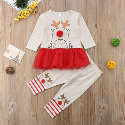 Piros színű, kétrészes karácsonyi gyerekkészlet