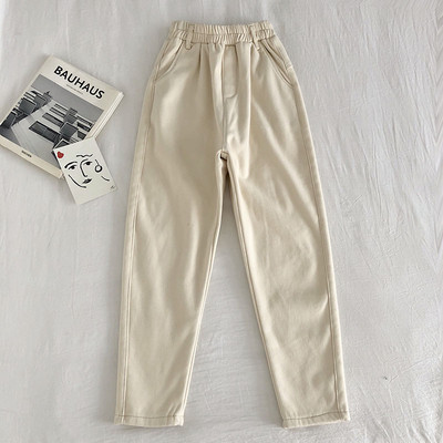 Καθημερινό γυναικείο παντελόνι σε τρία χρώματα με ελαστική μέση και ζώνη