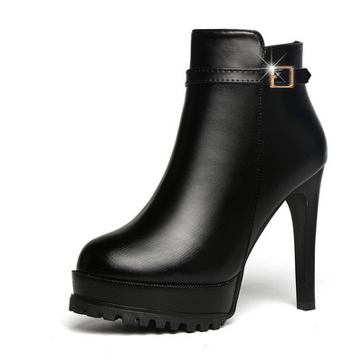 ΝΕο μοντέλο eco δερμάτινες και suede γυναικείες μπότες με λεπτό τακούνι σε μαύρο  χρώμα