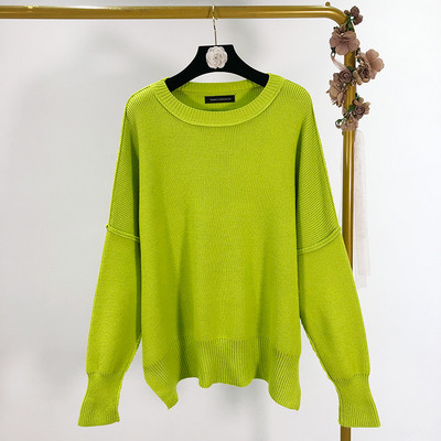 Casual Γυναικείο πουλόβερ πλεκτό σε πράσινο, μπορντό, καφέ, λευκό και μαύρο χρώμα