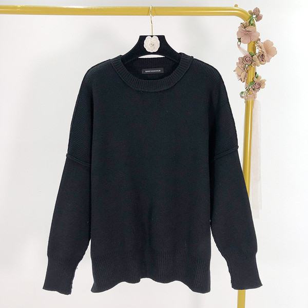 Casual Γυναικείο πουλόβερ πλεκτό σε πράσινο, μπορντό, καφέ, λευκό και μαύρο χρώμα