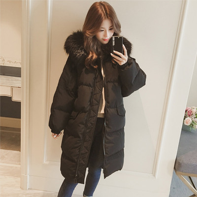 Γυναικείο φθινόπωρο-χειμωνιάτικο μπουφάν με κουκούλα φαρδύ και μακρύ μοντέλο - διάφορα χρώματα