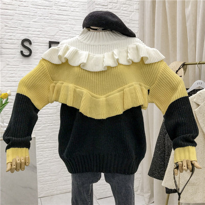 Νέο μοντέλο γυναικείο πουλόβερ με κολάρο σε τρία χρώματα