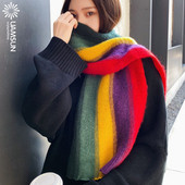 Μοντέρνο έγχρωμο πλεκτό γυναικείο κασκόλ