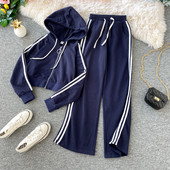 Seturi moderne de dama din doua parti cu margini si cravate in trei culori