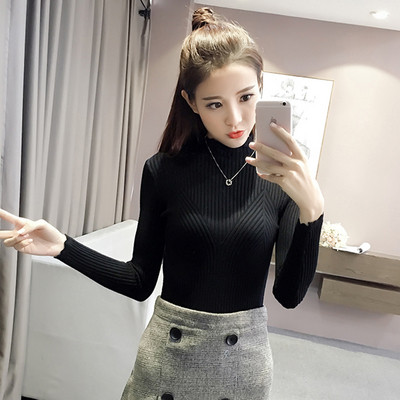 Μοντέρνο  γυναικείο πλεκτό Slim πουλόβερ σε μαύρο, ροζ, λευκό, καφέ, κόκκινο και γκρι χρώμα