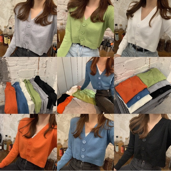 Vesta scurta casual cu nasturi in multe culori - gri, alb, verde, albastru, negru si portocaliu