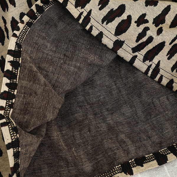 Μοντέρνα γυναικεία μπλούζα με εκτύπωση λεοπάρδαλης και μανίκια δαντέλα σε δύο χρώματα