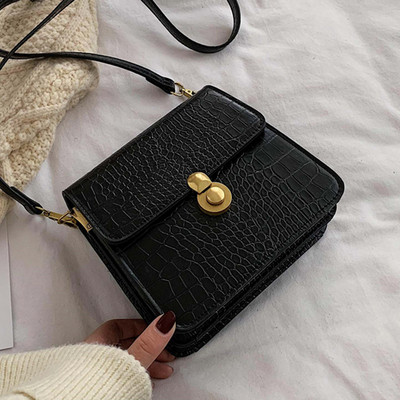 Κορυφαία γυναικεία έκο δερμάτινη τσάντα ώμου σε μαύρο και καφέ χρώμα