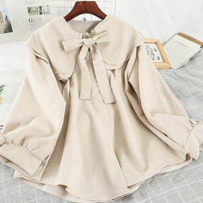 Κομψό γυναικείο πουκάμισο με κουμπιά και κορδέλα σε διάφορα χρώματα