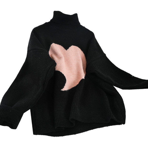 Καθημερινό γυναικείο πουλόβερ με εφαρμογή και υψηλό κολάρο σε τέσσερα χρώματα