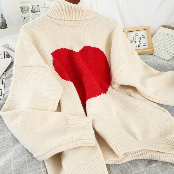 Καθημερινό γυναικείο πουλόβερ με εφαρμογή και υψηλό κολάρο σε τέσσερα χρώματα