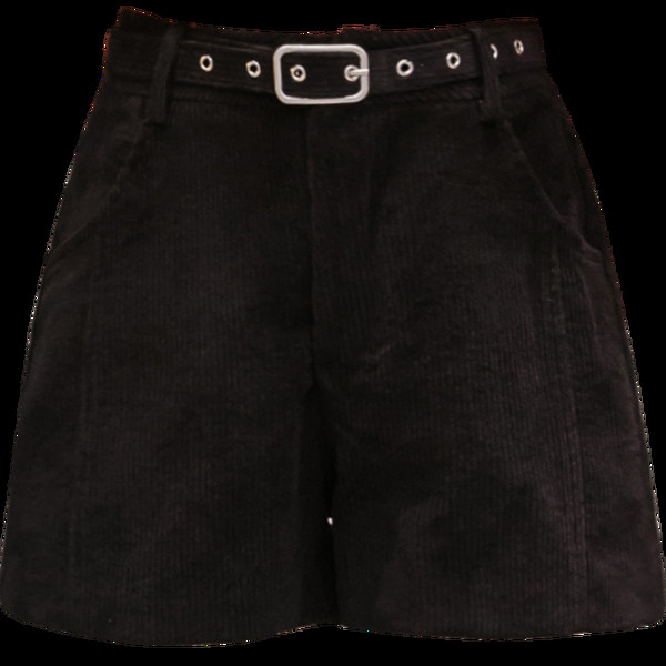 Női kordbársony rövidnadrág övvel barna és fekete színben