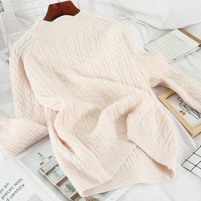 Casual Γυναικεία πουλόβερ σε τέσσερα χρώματα με μακρύ μανίκι και στρογγυλη λαιμόκοψη